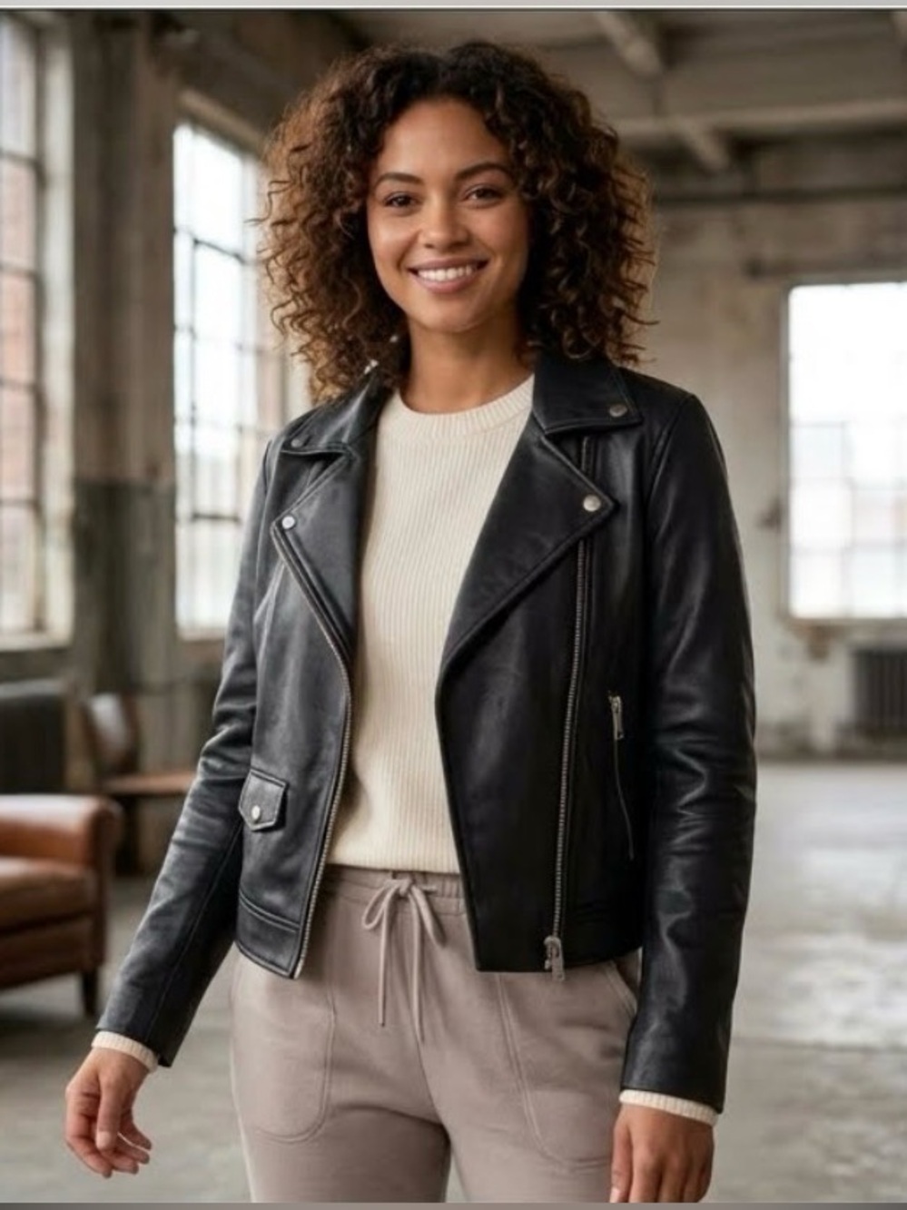 Philosophy Black Moto Jacket from armpit to armpit is 16”.